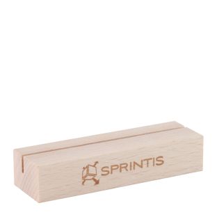 Engraved business card holder 100 mm | angled insertion slot  | 1-sided on the long side 